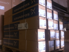 Насосы Grundfos на складе перед отправкой во владивосток